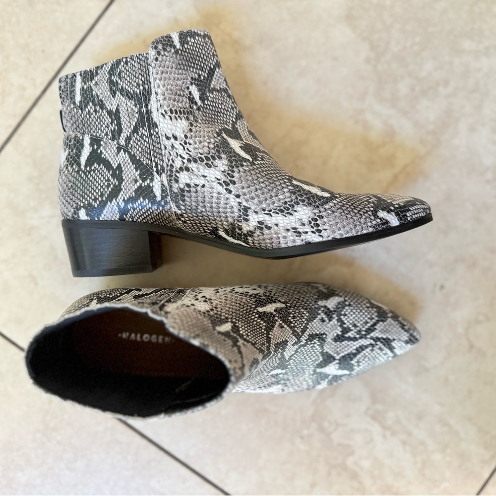 Halogen Snakeskin Booties - Picture 2 of 4